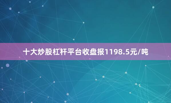 十大炒股杠杆平台收盘报1198.5元/吨