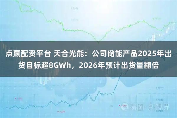 点赢配资平台 天合光能：公司储能产品2025年出货目标超8GWh，2026年预计出货量翻倍